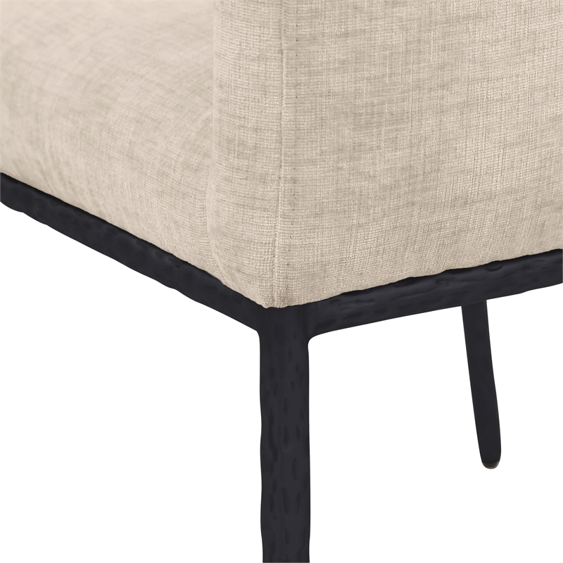 Meridian Furniture Reeves Beige Chenille Fabric Dining Chair (Set of 2)