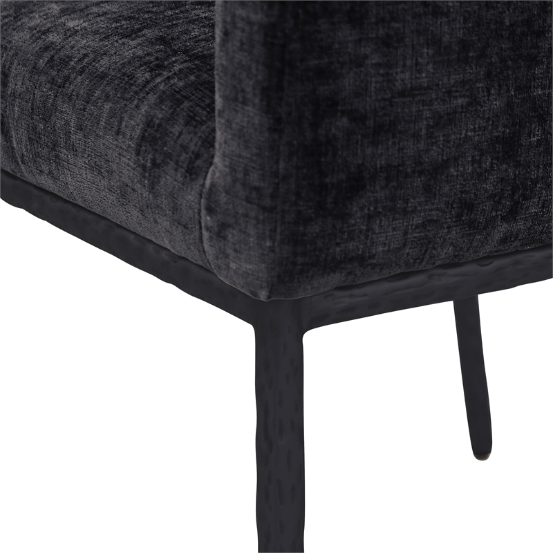 Meridian Furniture Reeves Black Chenille Fabric Dining Chair (Set of 2)