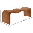 Meridian Furniture Willow Cognac Vegan Leather Bench
