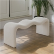 Meridian Furniture Willow Beige Microsuede Corduroy Bench