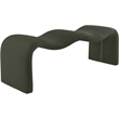 Meridian Furniture Willow Green Microsuede Corduroy Bench