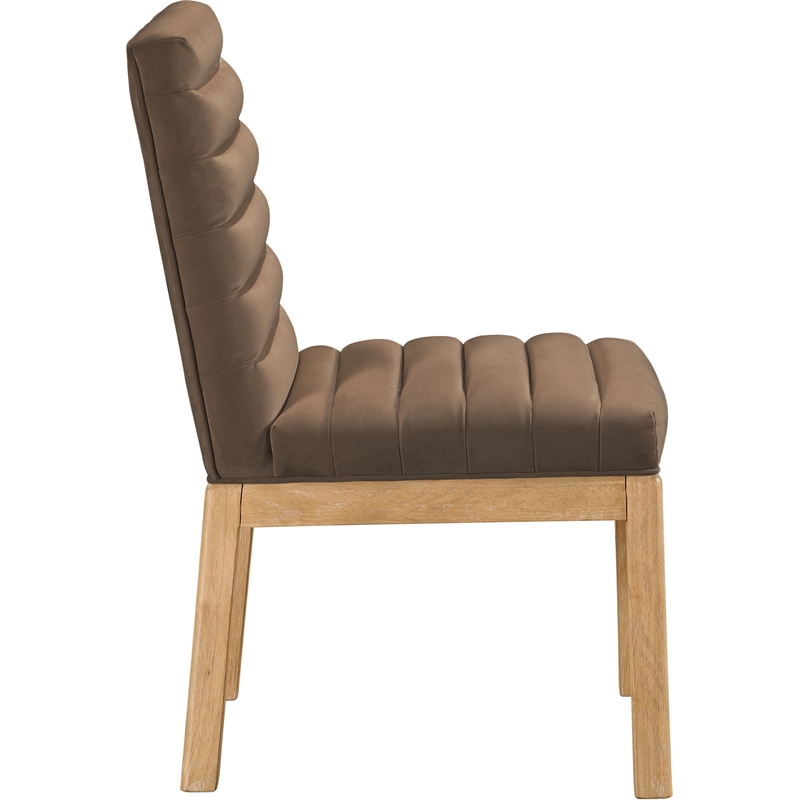 Meridian Furniture Evelyn Brown Velvet Dining Chair