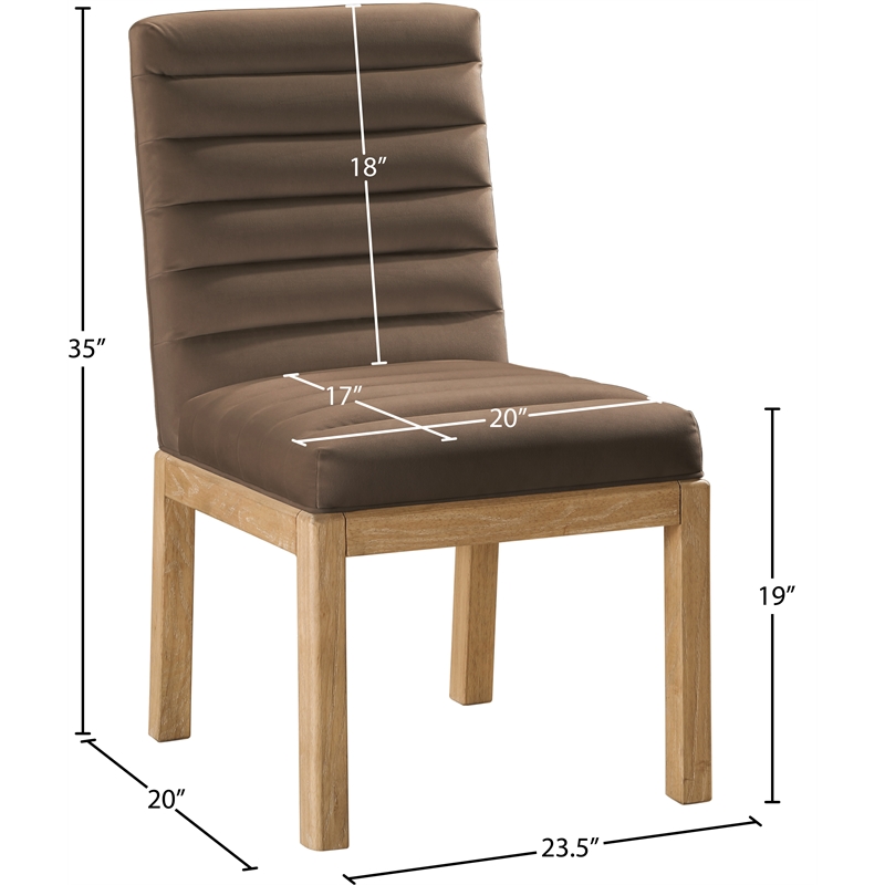 Meridian Furniture Evelyn Brown Velvet Dining Chair