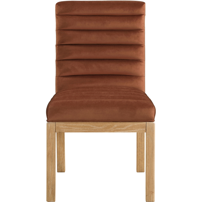 Meridian Furniture Evelyn Cognac Velvet Dining Chair