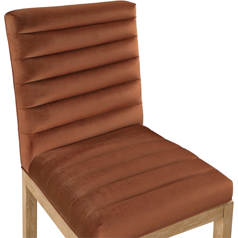 Meridian Furniture Evelyn Cognac Velvet Dining Chair