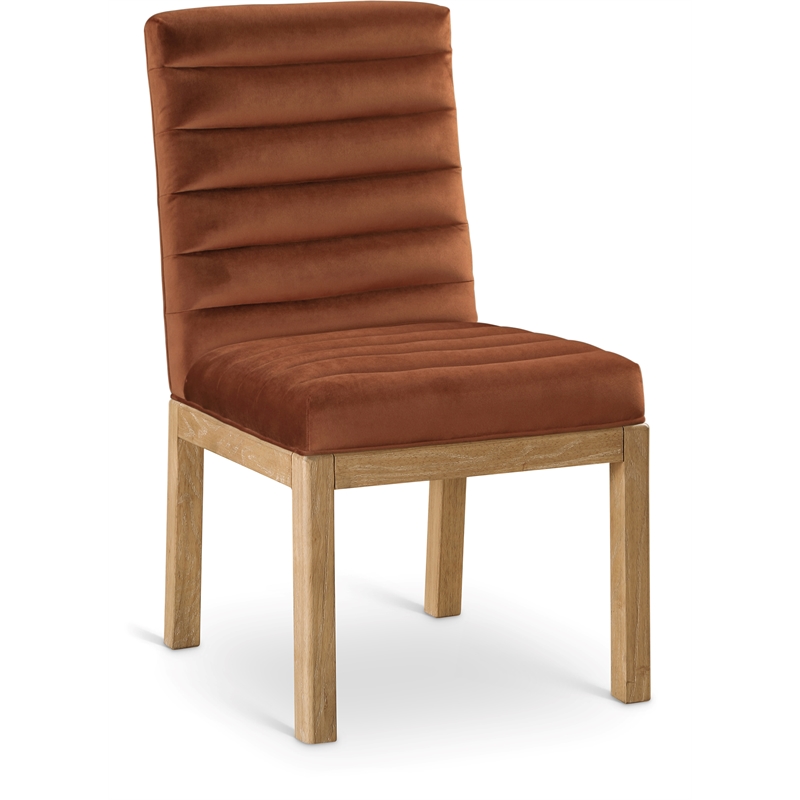 Meridian Furniture Evelyn Cognac Velvet Dining Chair