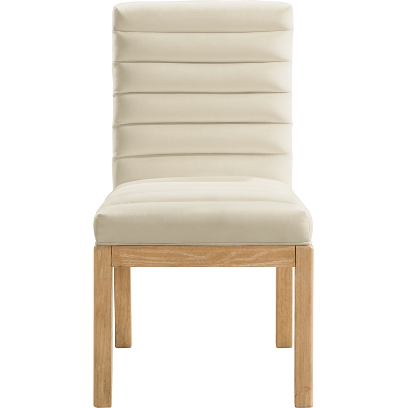 Meridian Furniture Evelyn Cream Velvet Dining Chair