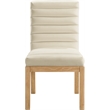 Meridian Furniture Evelyn Cream Velvet Dining Chair