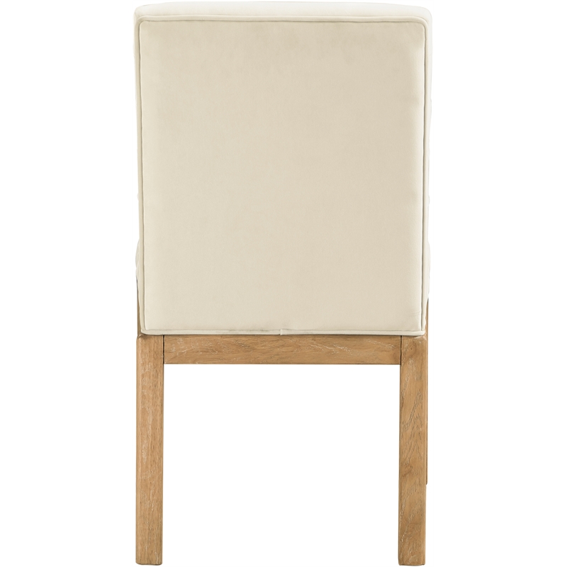 Meridian Furniture Evelyn Cream Velvet Dining Chair