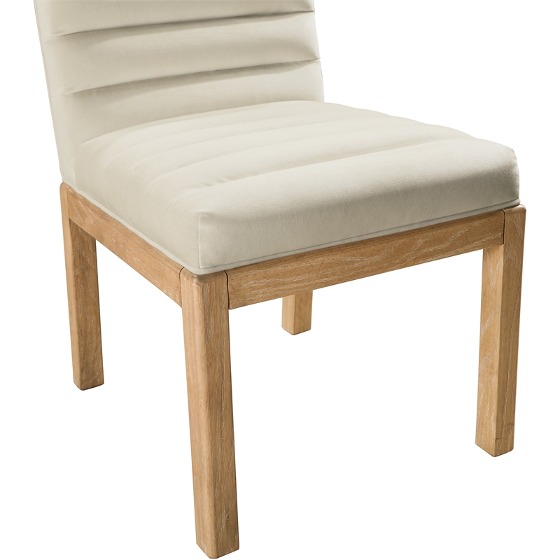 Meridian Furniture Evelyn Cream Velvet Dining Chair