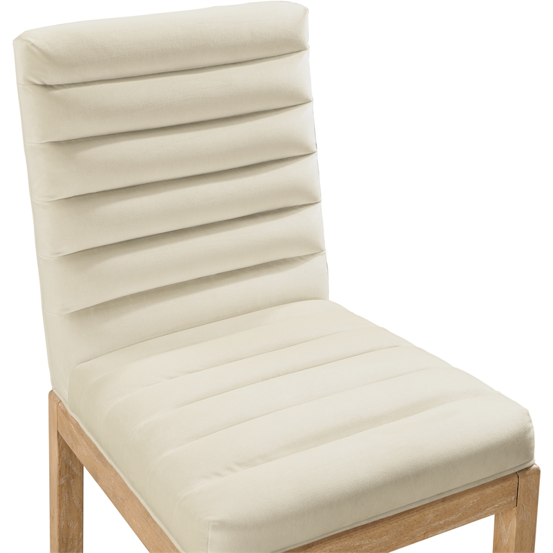 Meridian Furniture Evelyn Cream Velvet Dining Chair
