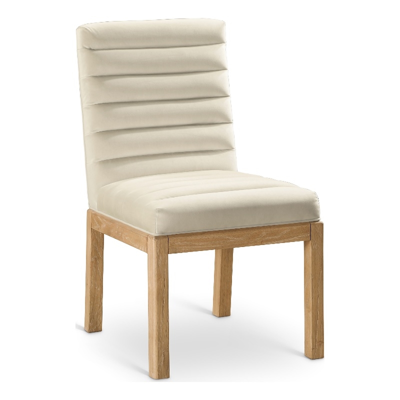 Meridian Furniture Evelyn Cream Velvet Dining Chair