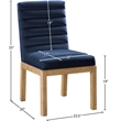 Meridian Furniture Evelyn Navy Velvet Dining Chair