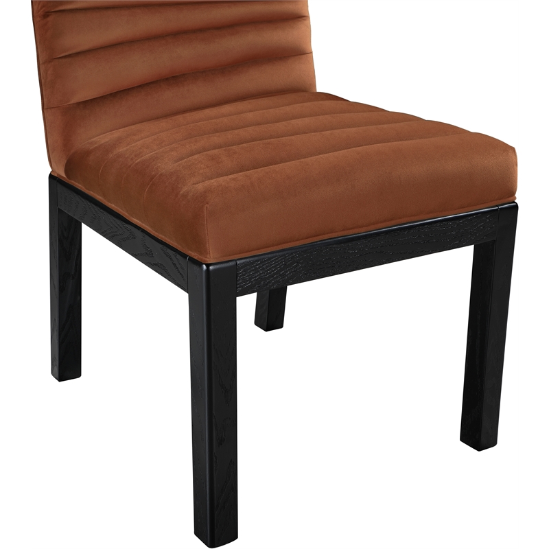 Meridian Furniture Evelyn Cognac Velvet Dining Chair