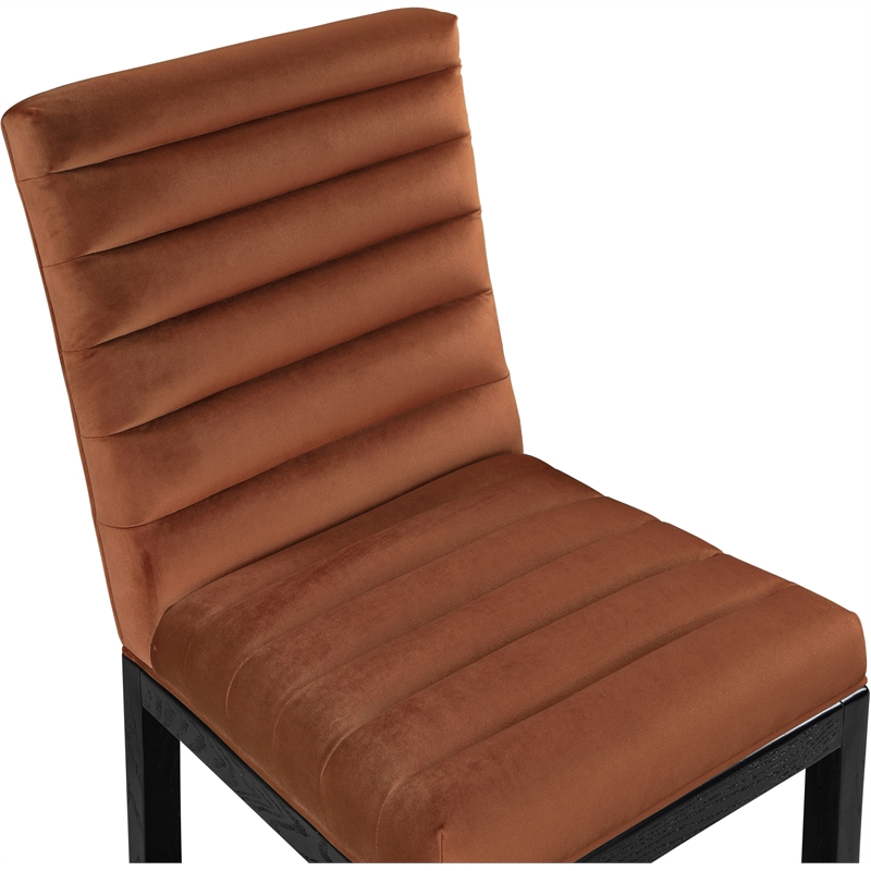 Meridian Furniture Evelyn Cognac Velvet Dining Chair