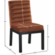 Meridian Furniture Evelyn Cognac Velvet Dining Chair