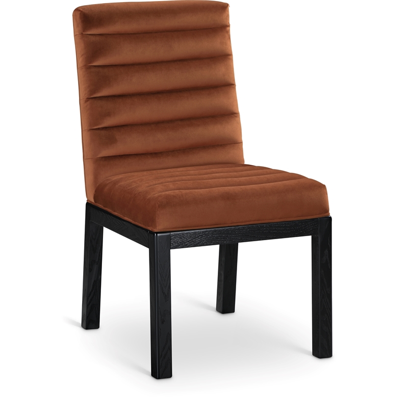 Meridian Furniture Evelyn Cognac Velvet Dining Chair