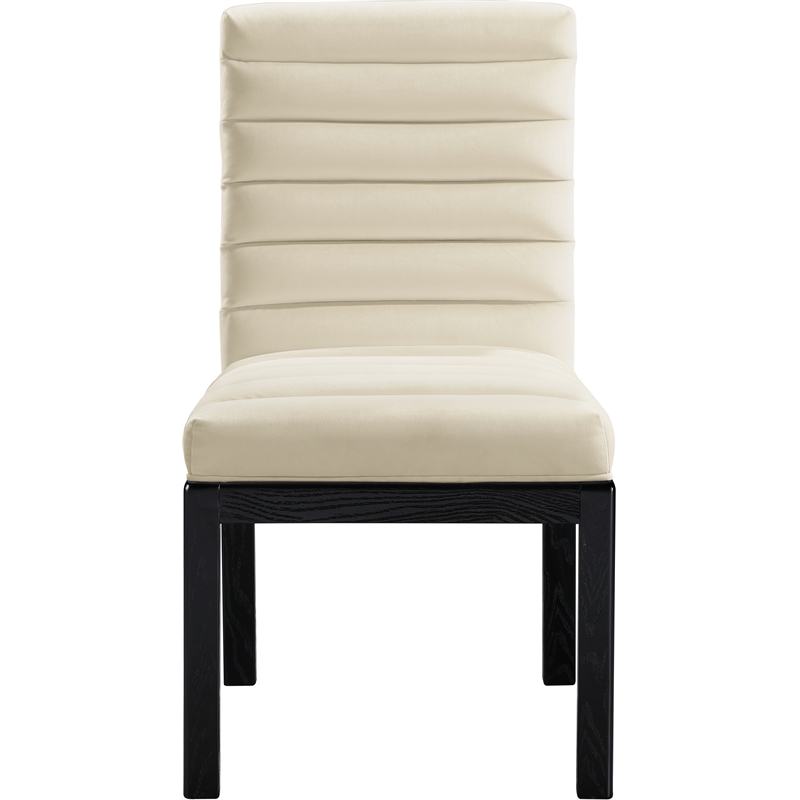 Meridian Furniture Evelyn Cream Velvet Dining Chair