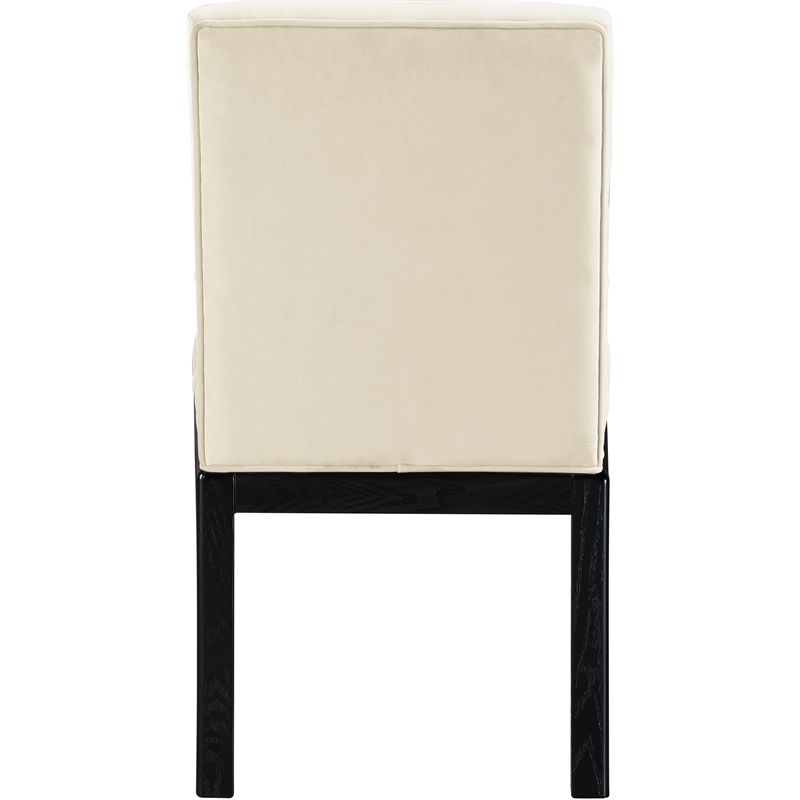 Meridian Furniture Evelyn Cream Velvet Dining Chair