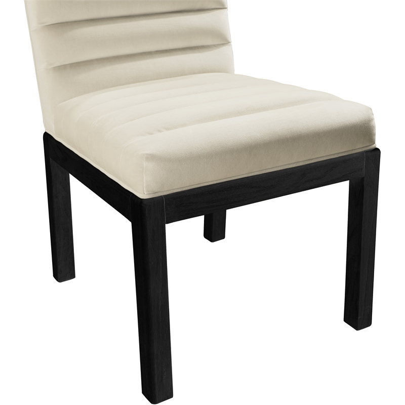 Meridian Furniture Evelyn Cream Velvet Dining Chair