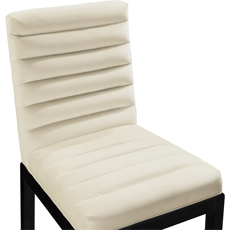 Meridian Furniture Evelyn Cream Velvet Dining Chair