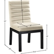 Meridian Furniture Evelyn Cream Velvet Dining Chair