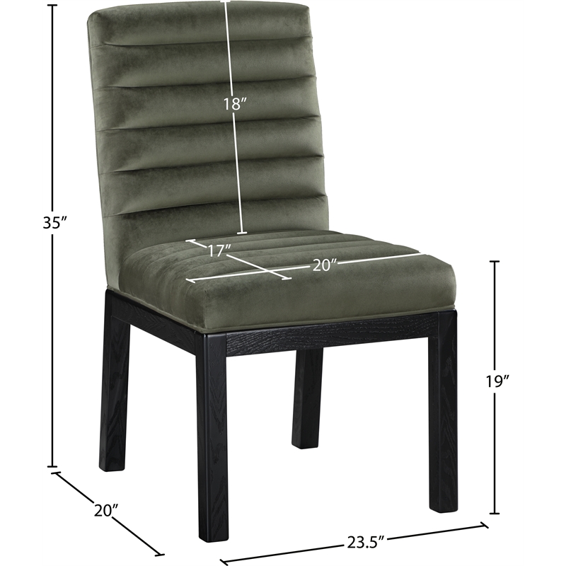 Meridian Furniture Evelyn Green Velvet Dining Chair