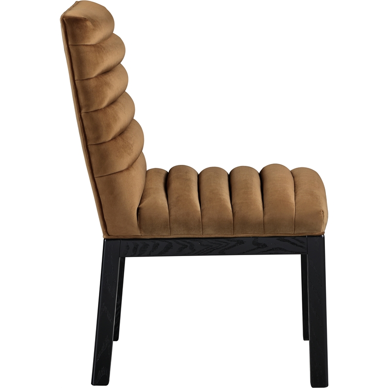 Meridian Furniture Evelyn Saddle Velvet Dining Chair