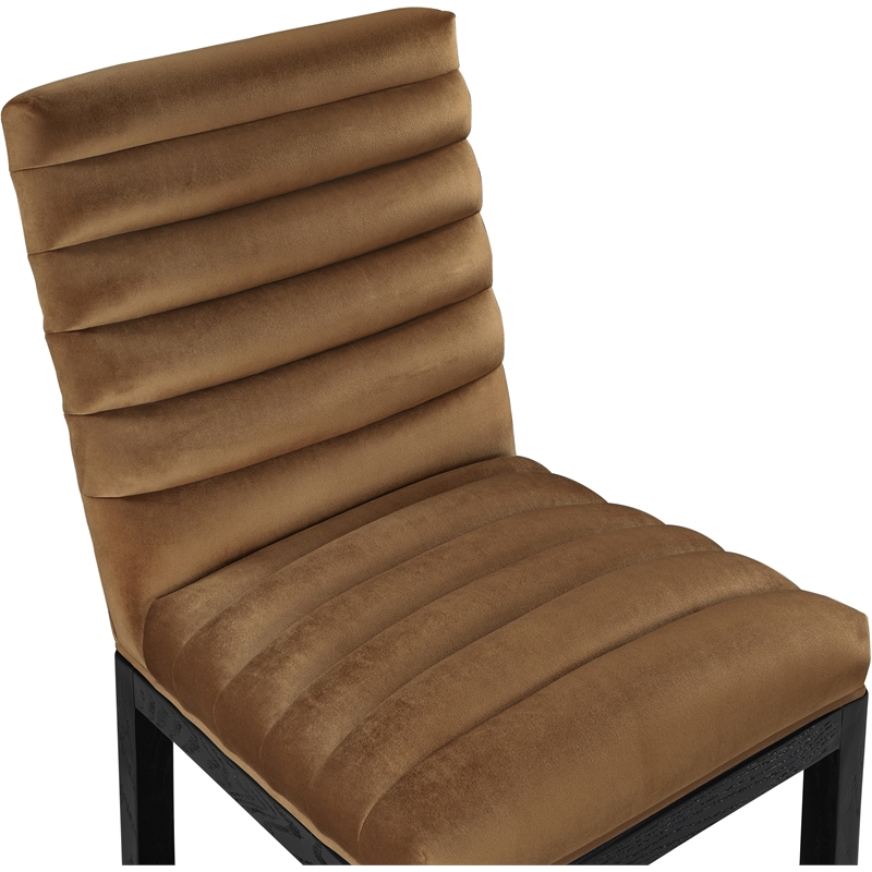 Meridian Furniture Evelyn Saddle Velvet Dining Chair