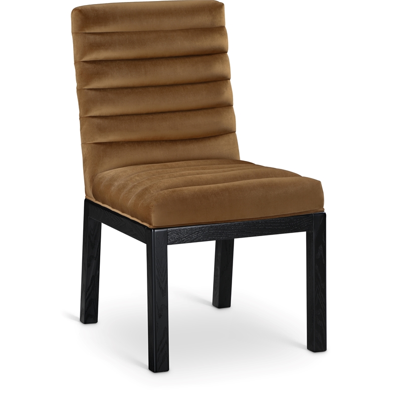 Meridian Furniture Evelyn Saddle Velvet Dining Chair