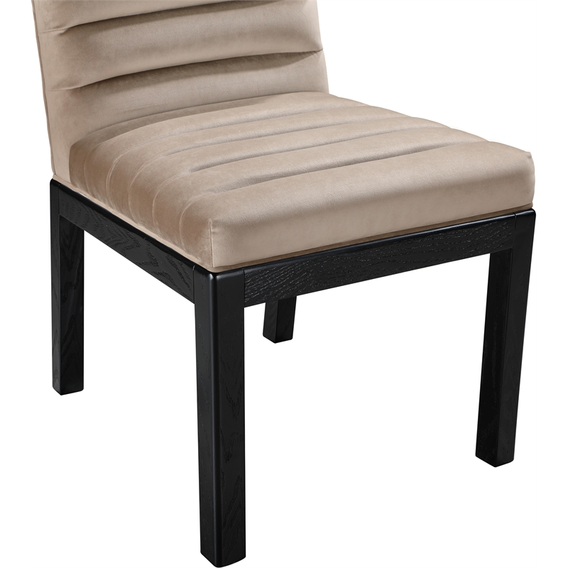 Meridian Furniture Evelyn Taupe Velvet Dining Chair