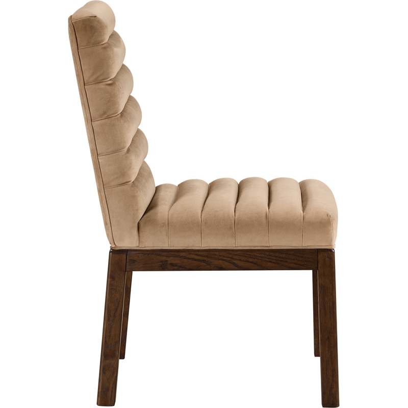 Meridian Furniture Evelyn Beige Velvet Dining Chair