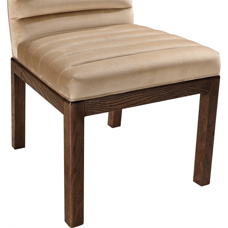 Meridian Furniture Evelyn Beige Velvet Dining Chair
