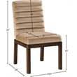 Meridian Furniture Evelyn Beige Velvet Dining Chair