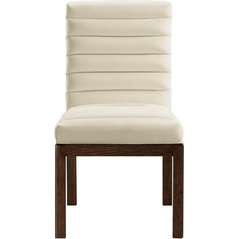 Meridian Furniture Evelyn Cream Velvet Dining Chair