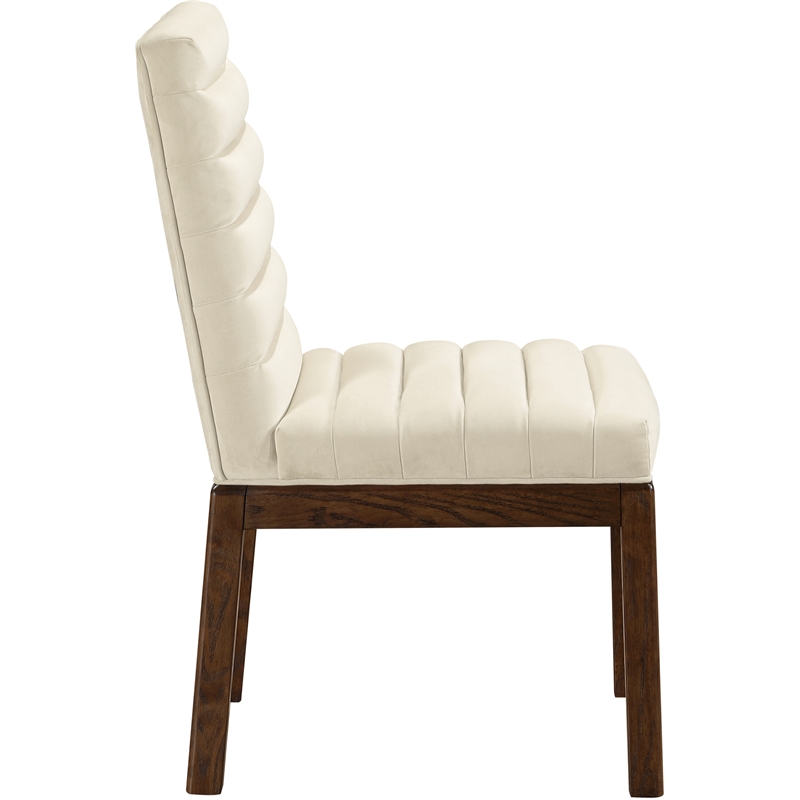 Meridian Furniture Evelyn Cream Velvet Dining Chair