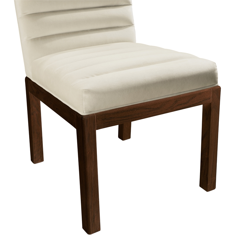 Meridian Furniture Evelyn Cream Velvet Dining Chair