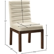 Meridian Furniture Evelyn Cream Velvet Dining Chair