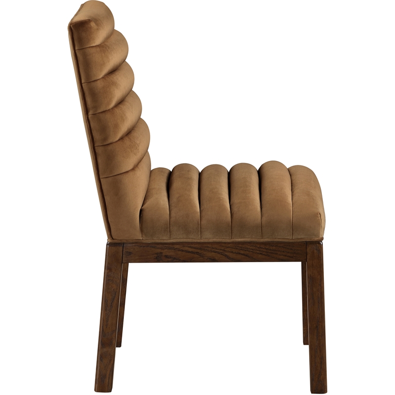 Meridian Furniture Evelyn Saddle Velvet Dining Chair