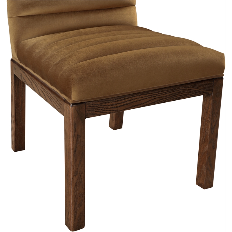 Meridian Furniture Evelyn Saddle Velvet Dining Chair