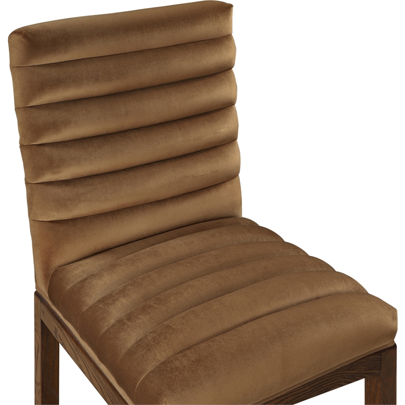 Meridian Furniture Evelyn Saddle Velvet Dining Chair
