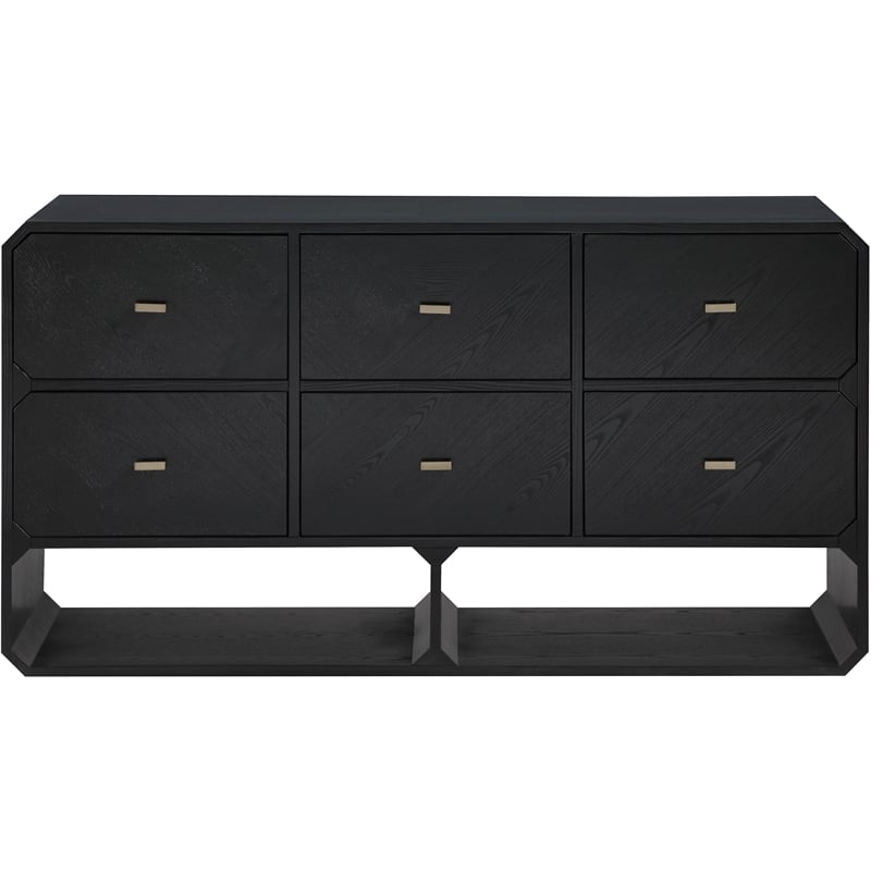 Meridian Furniture Parker Black Ash Veneer Dresser