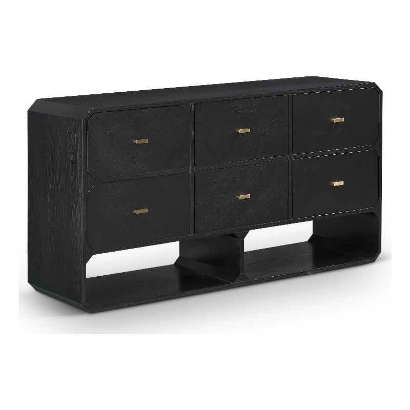 Meridian Furniture Parker Black Ash Veneer Dresser