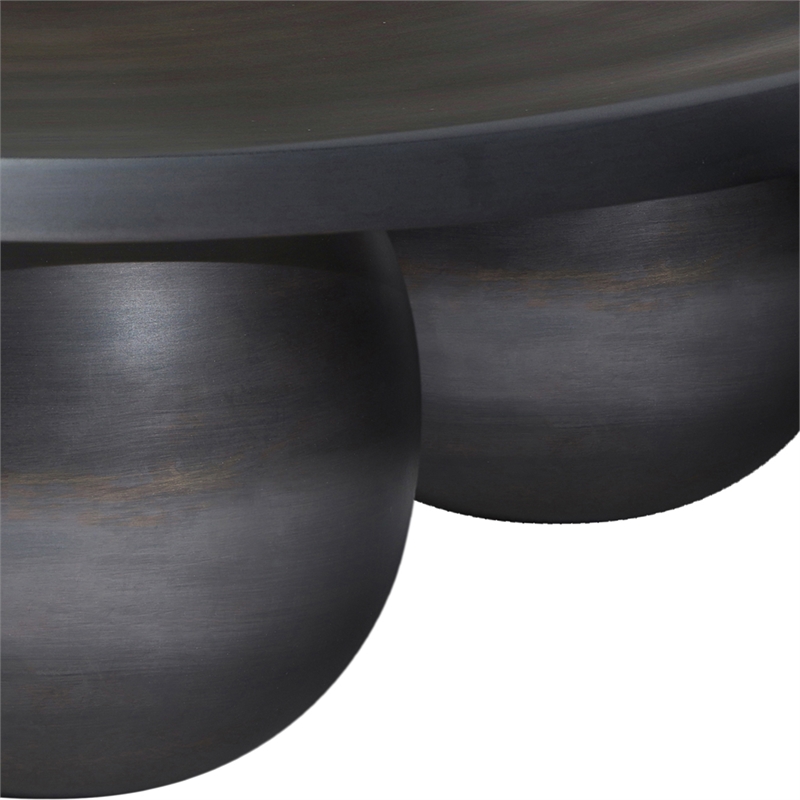 Meridian Furniture Globus Black Iron Metal Coffee Table