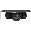 Meridian Furniture Globus Black Iron Metal Coffee Table