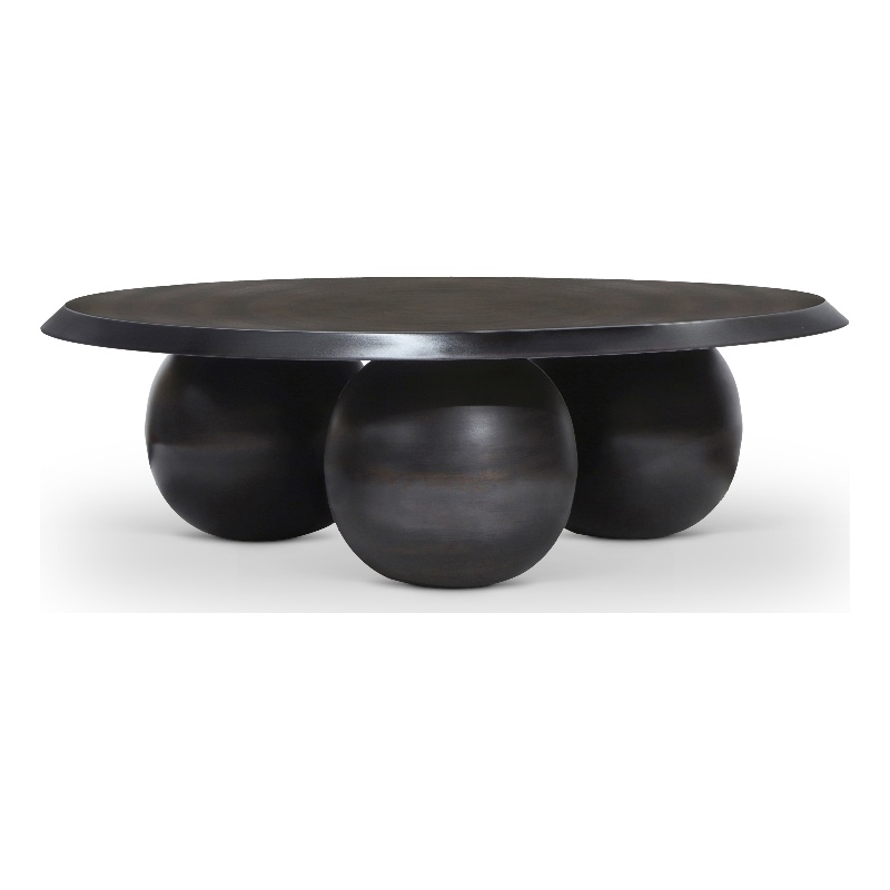 Meridian Furniture Globus Black Iron Metal Coffee Table