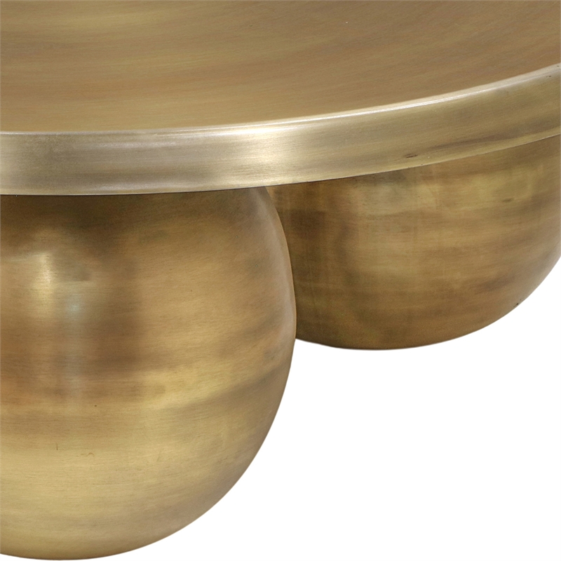 Meridian Furniture Globus Gold Iron Metal Coffee Table