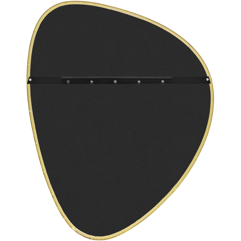 Meridian Furniture Finch Brushed Gold Iron Metal Frame Mirror