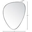 Meridian Furniture Finch Matte Black Iron Metal Frame Mirror