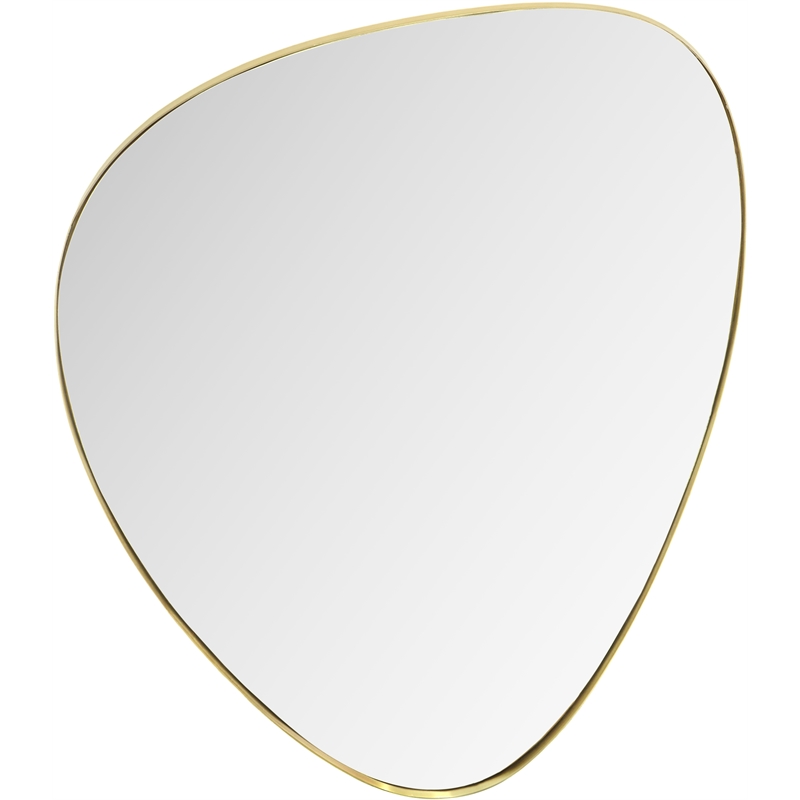 Meridian Furniture Finch Brushed Gold Iron Metal Frame Mirror